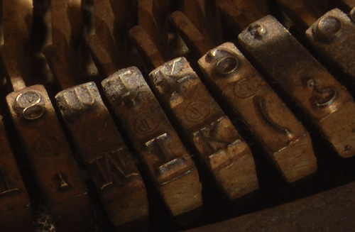Detail of an Underwood Typewriter